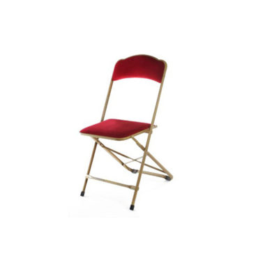 chaise capitonnée rouge velours dorée évènement congrès